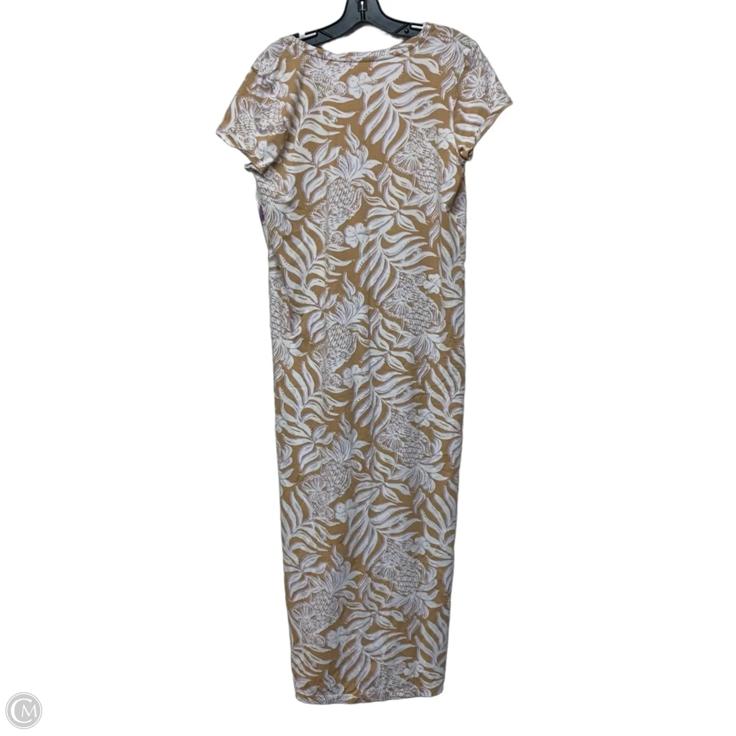 Dress Designer By Lilly Pulitzer In Purple & Tan, Size: L
