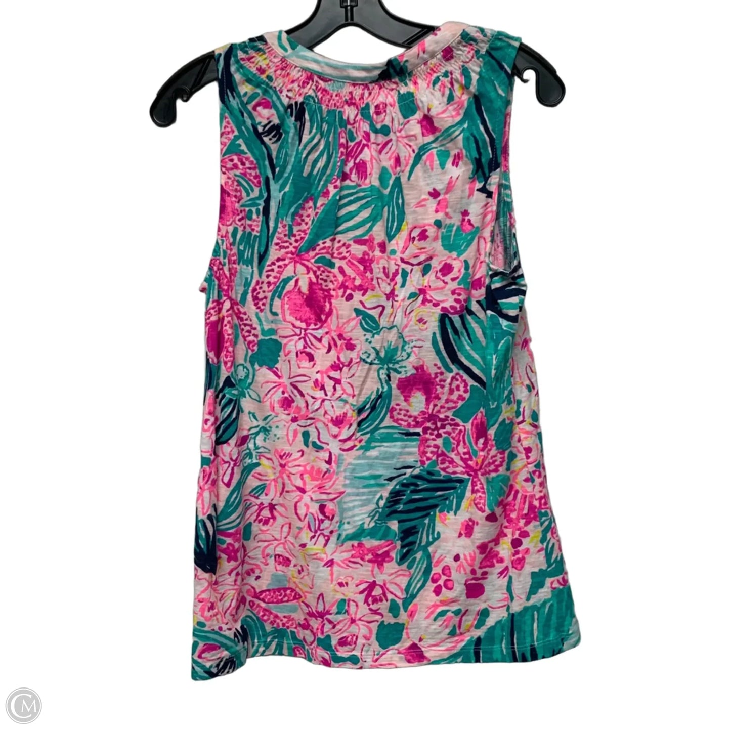 Top Sleeveless Designer By Lilly Pulitzer In Blue & Pink, Size: M