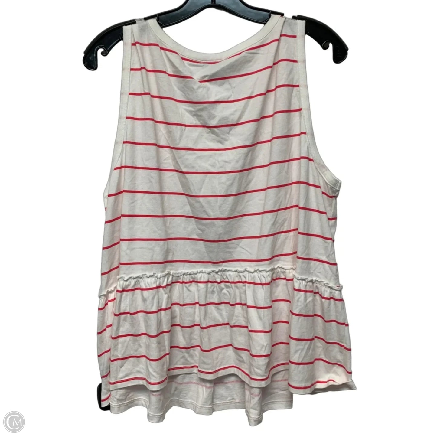 Top Sleeveless By Torrid In Pink & White, Size: 1x