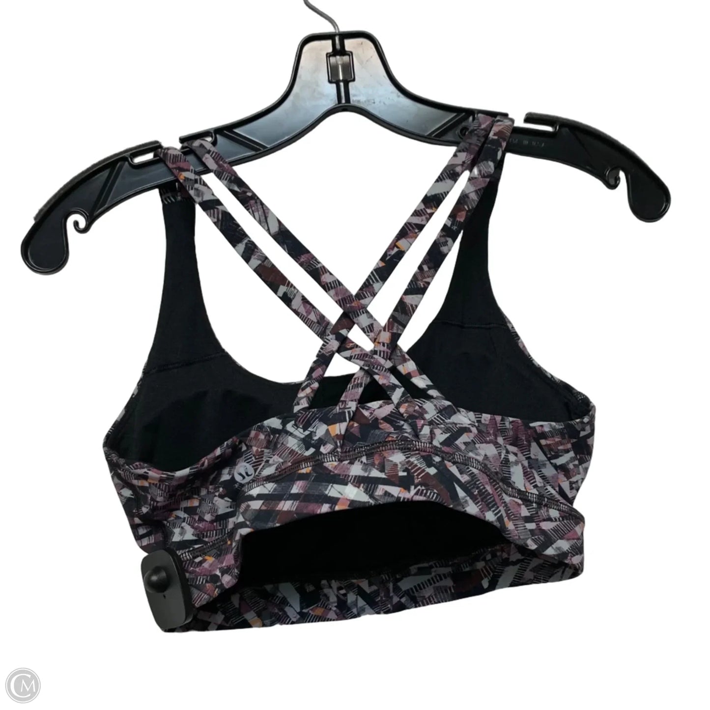 Athletic Bra By Lululemon In Grey & Purple, Size: M