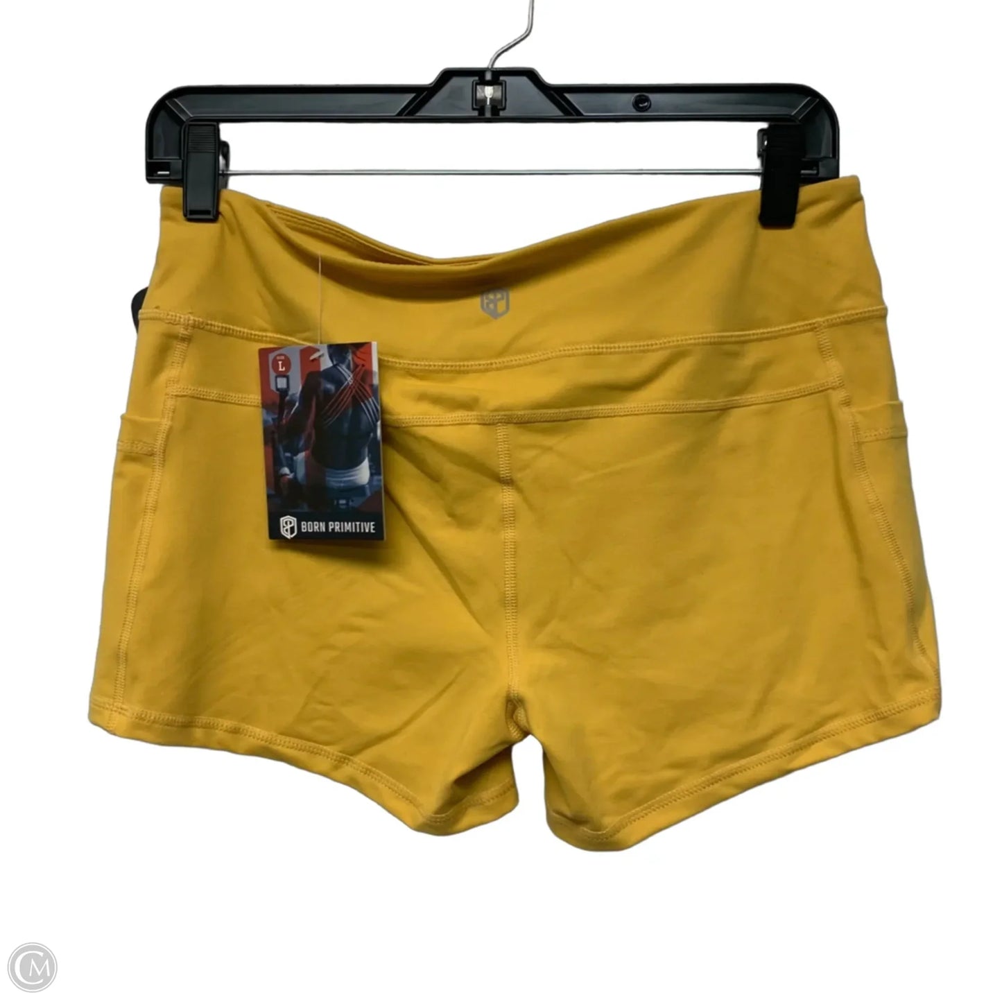 Athletic Shorts By Born Primitive In Yellow, Size: L