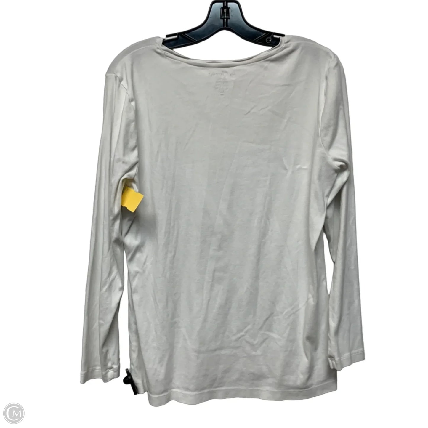 Top Long Sleeve Basic By Chicos In White, Size: L