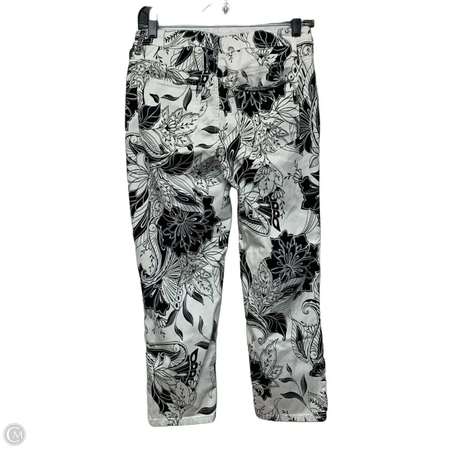 Pants Cropped By Chicos In Black & White, Size: S