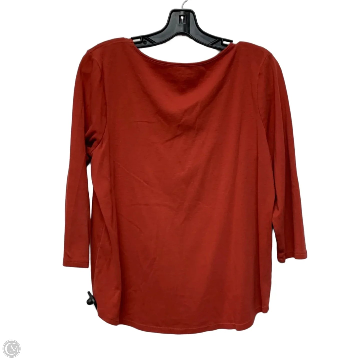Top Long Sleeve Basic By Chicos In Red, Size: L