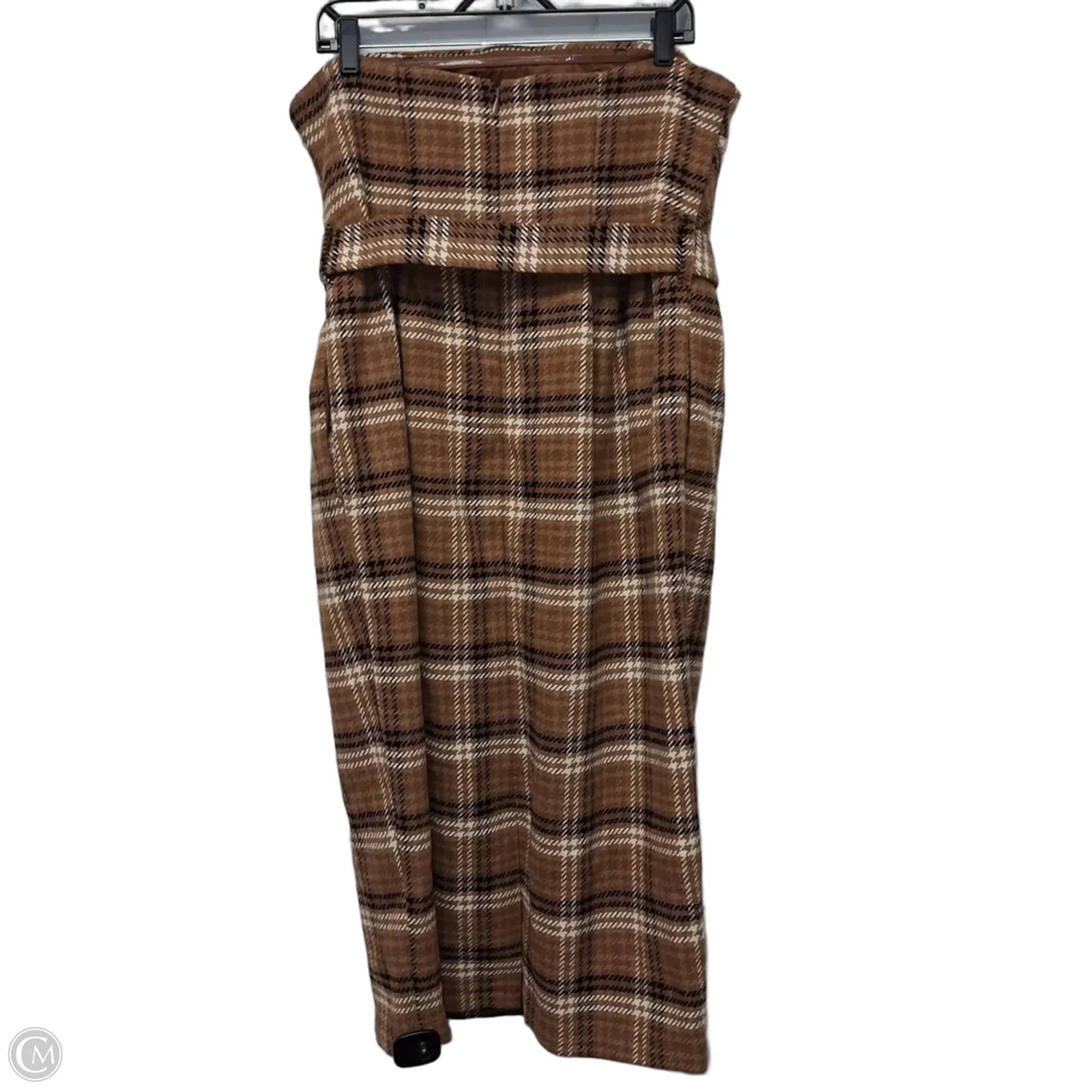 Dress Casual Midi By Anthropologie In Plaid Pattern, Size: L