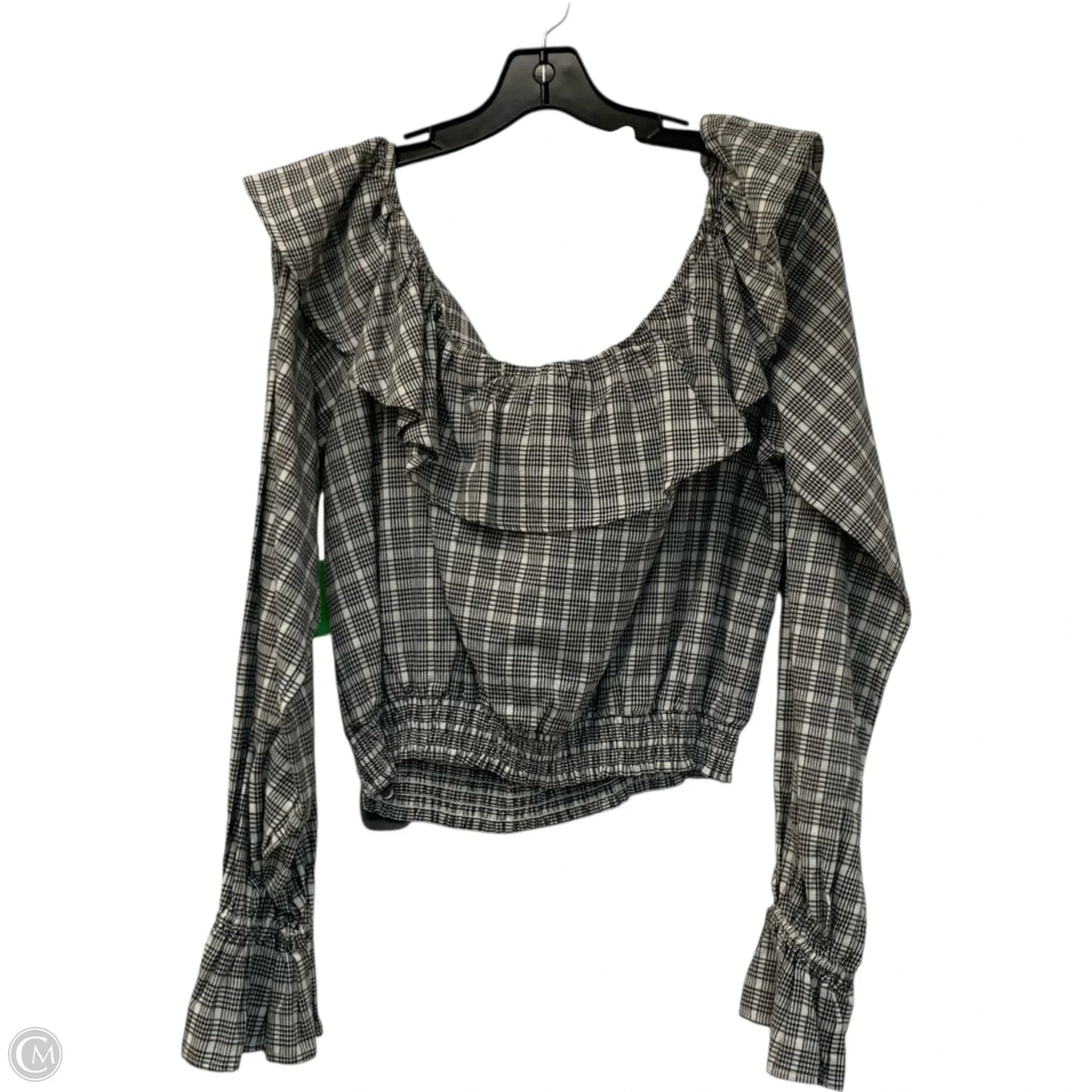 Top Long Sleeve By Tularosa In Black & White, Size: Xl