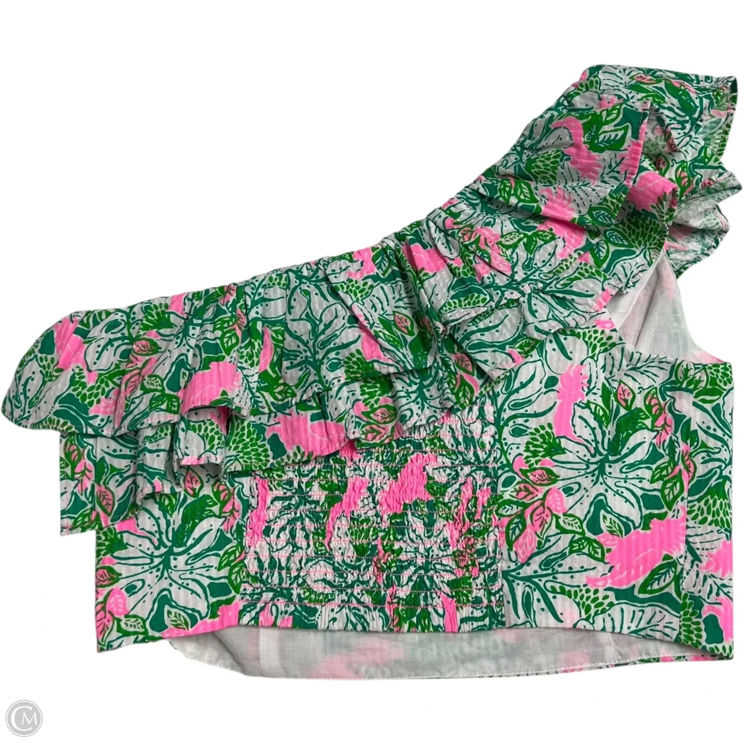Top Sleeveless Designer By Lilly Pulitzer In Green & Pink, Size: S