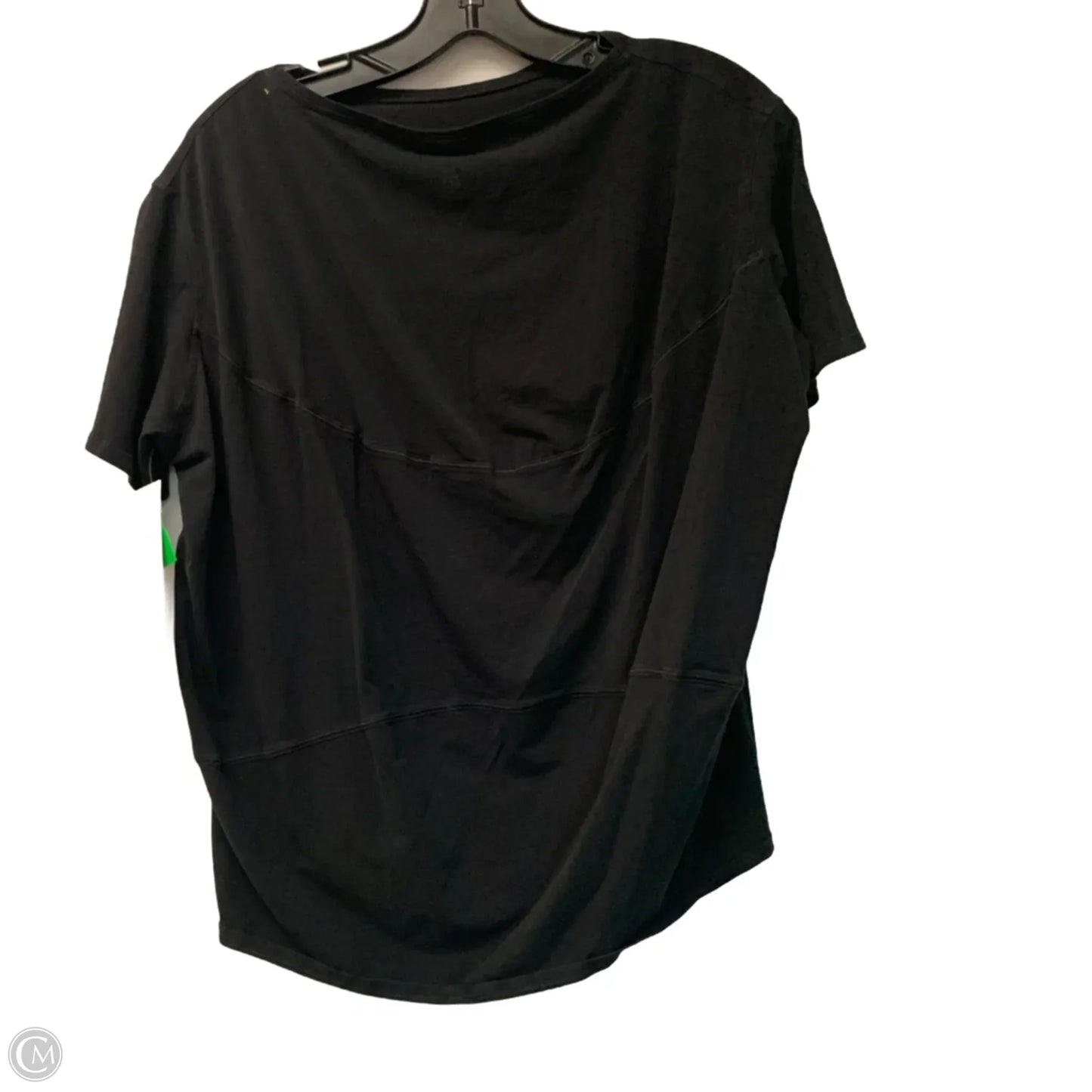 Athletic Top Short Sleeve By Lululemon In Black, Size: S
