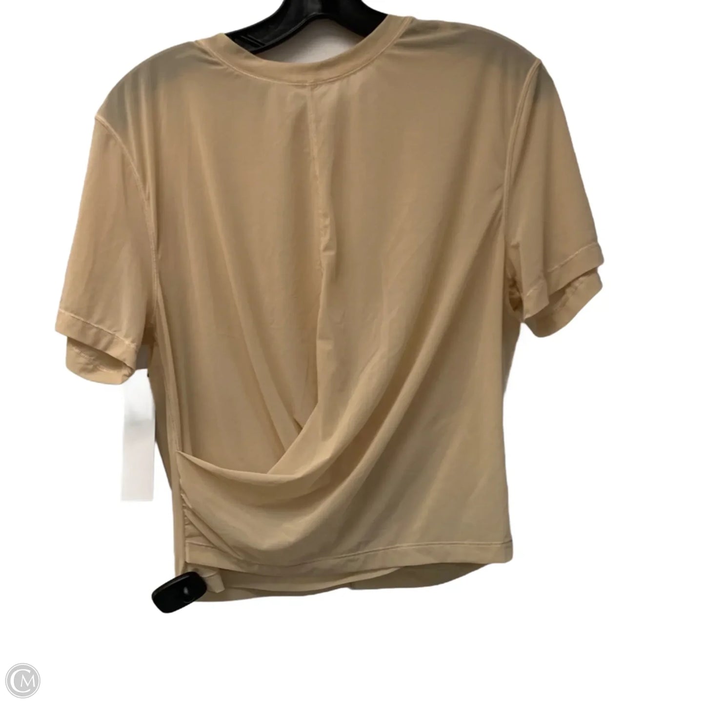 Athletic Top Short Sleeve By Lululemon In Tan, Size: S