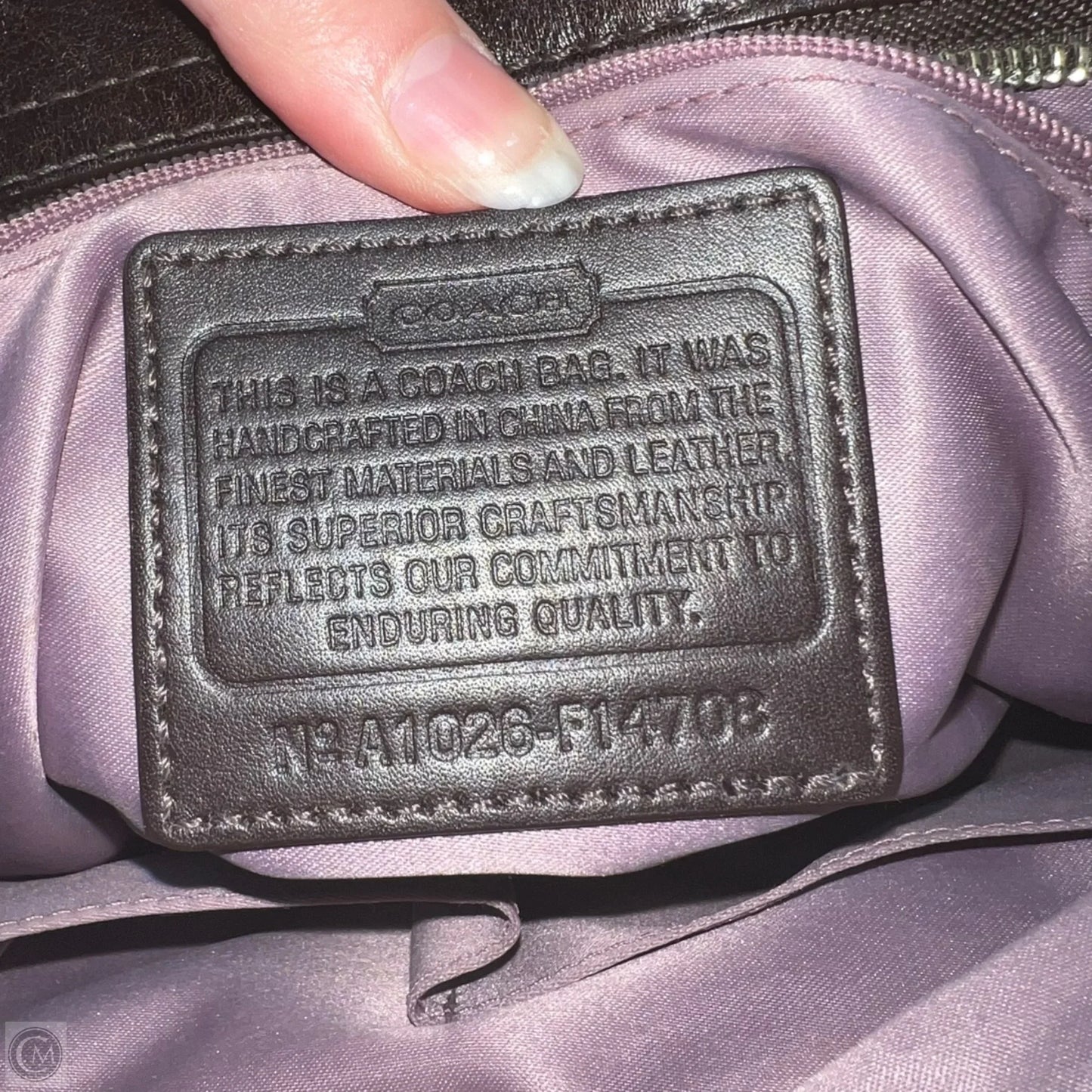 Handbag Designer By Coach, Size: Medium