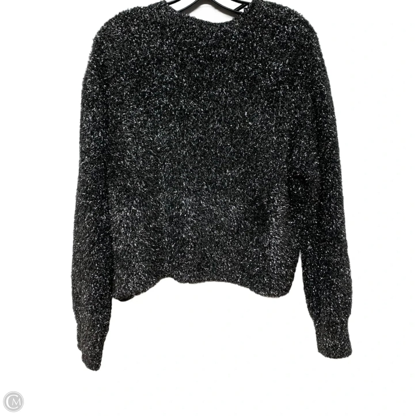 Sweater By Bar Iii In Black & Silver, Size: L