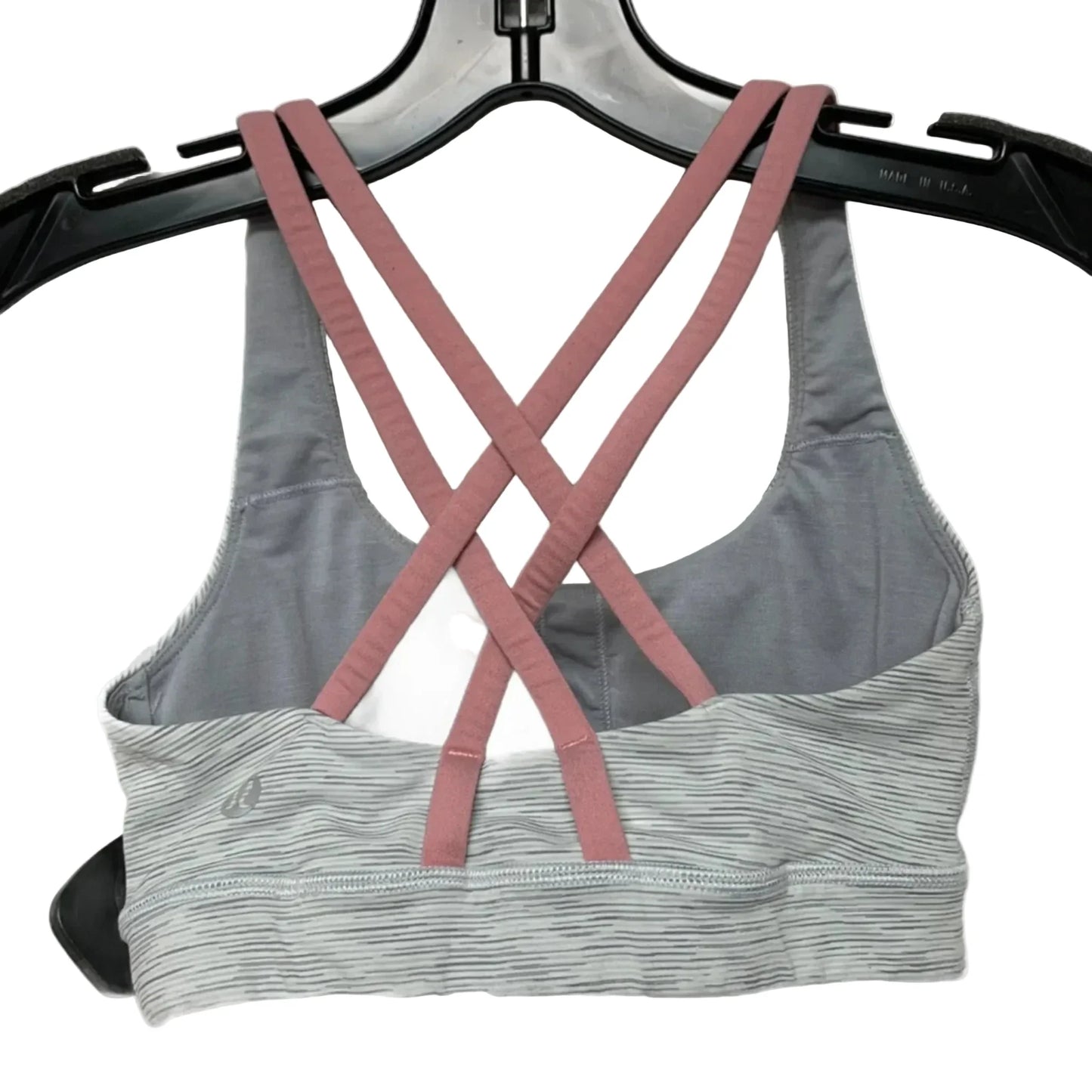 Athletic Bra By Lululemon In Grey & Pink, Size: Xs