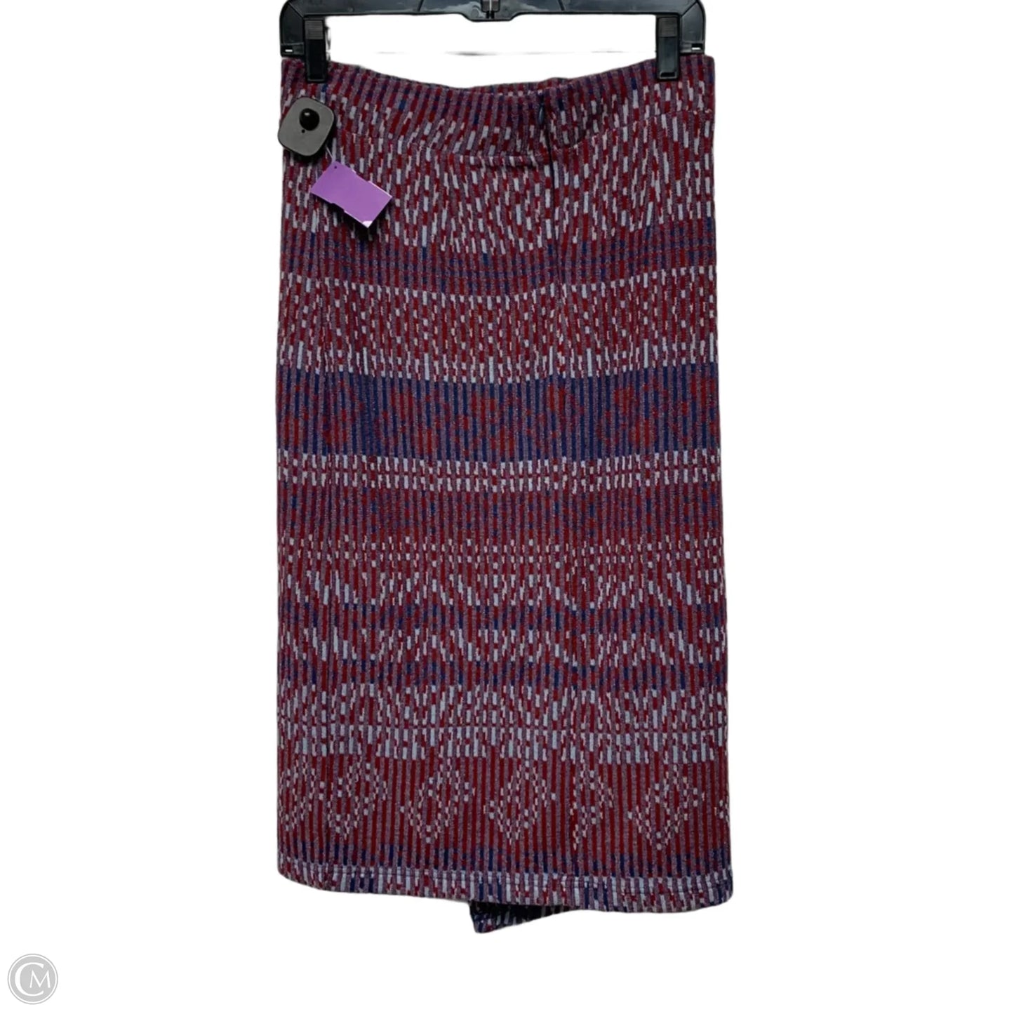 Skirt Midi By Maeve In Blue & Red, Size: S