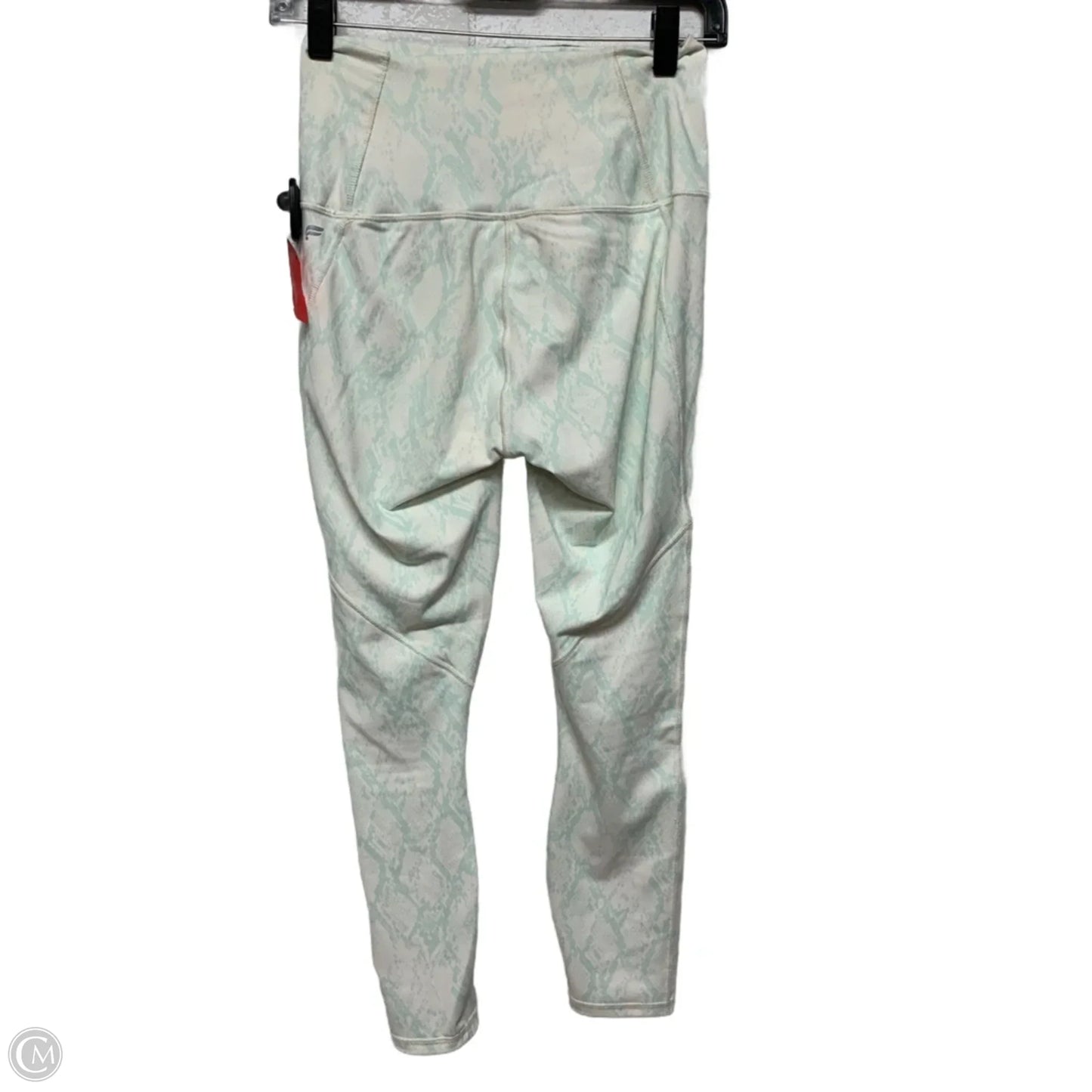 Athletic Leggings By Fabletics In Blue & Cream, Size: S