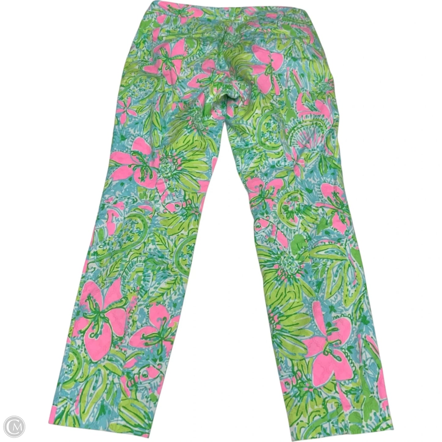 Pants Designer By Lilly Pulitzer In Green & Pink, Size: M