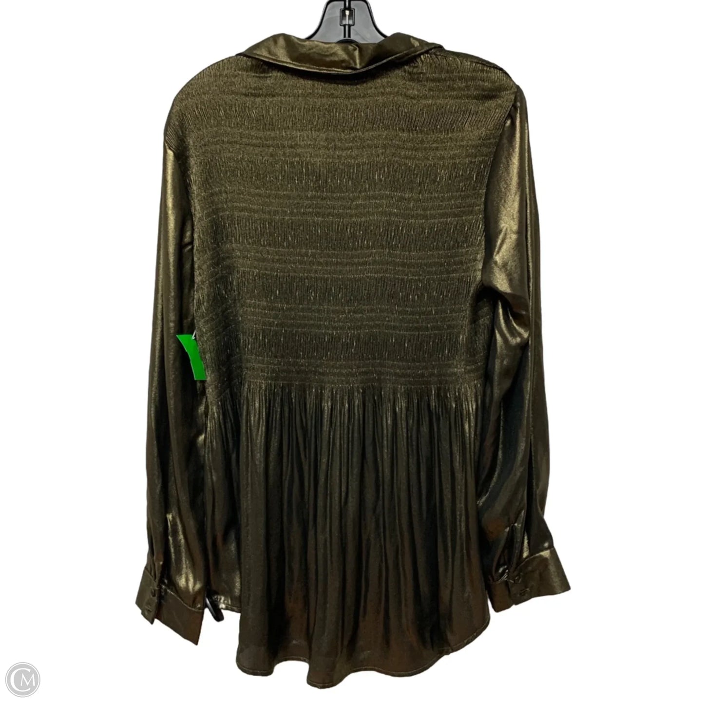 Top Long Sleeve By Spense In Gold, Size: L