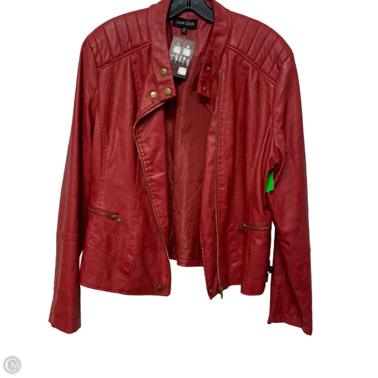 Jacket Moto By New Look In Red, Size: Xl