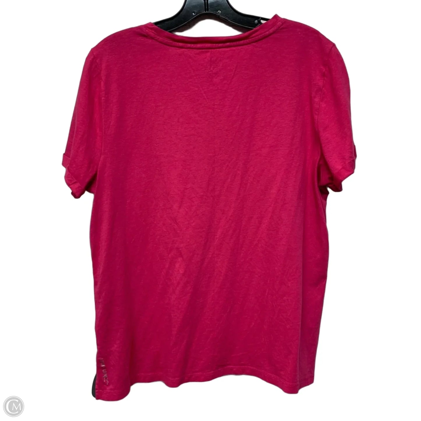 Top Short Sleeve By Calvin Klein In Pink, Size: Xl