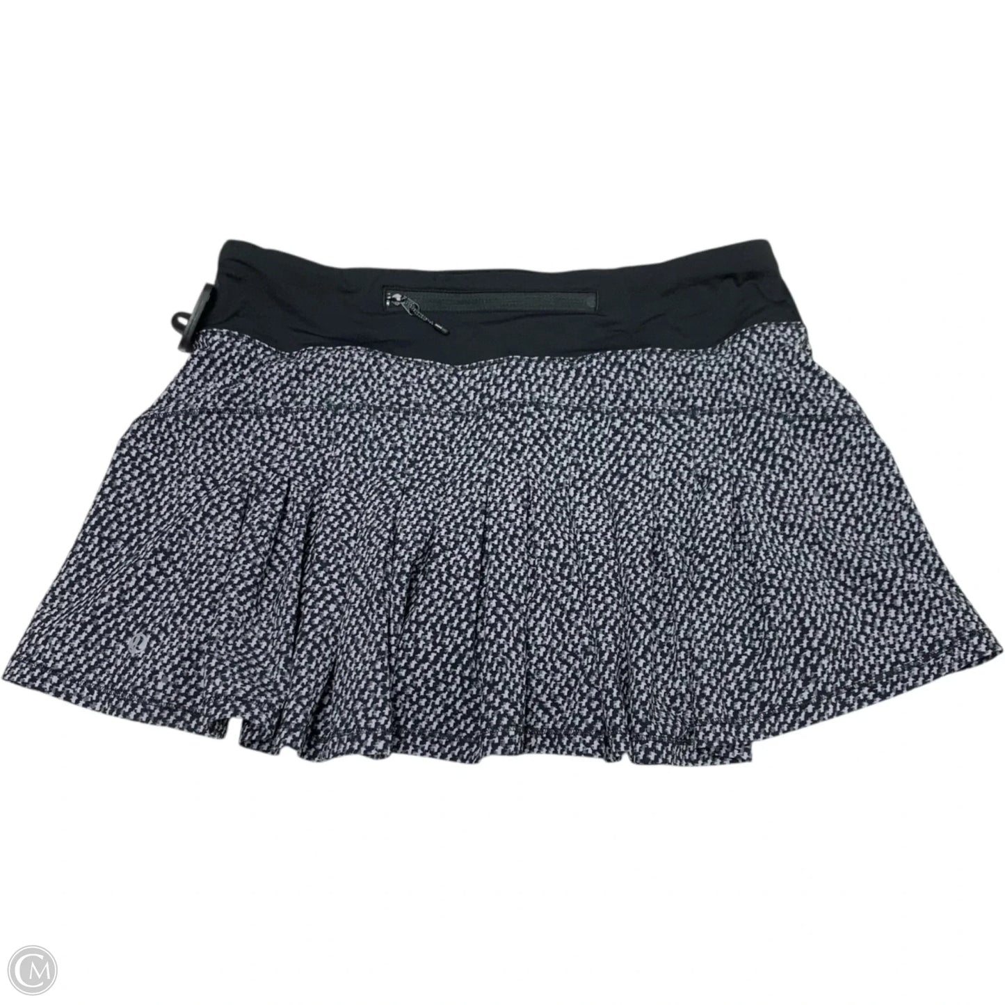 Athletic Skort By Lululemon In Black & White, Size: S