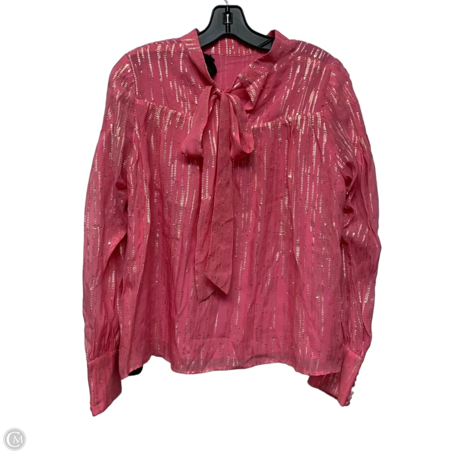Top Long Sleeve By Birgitte Herskind In Gold & Pink, Size: M