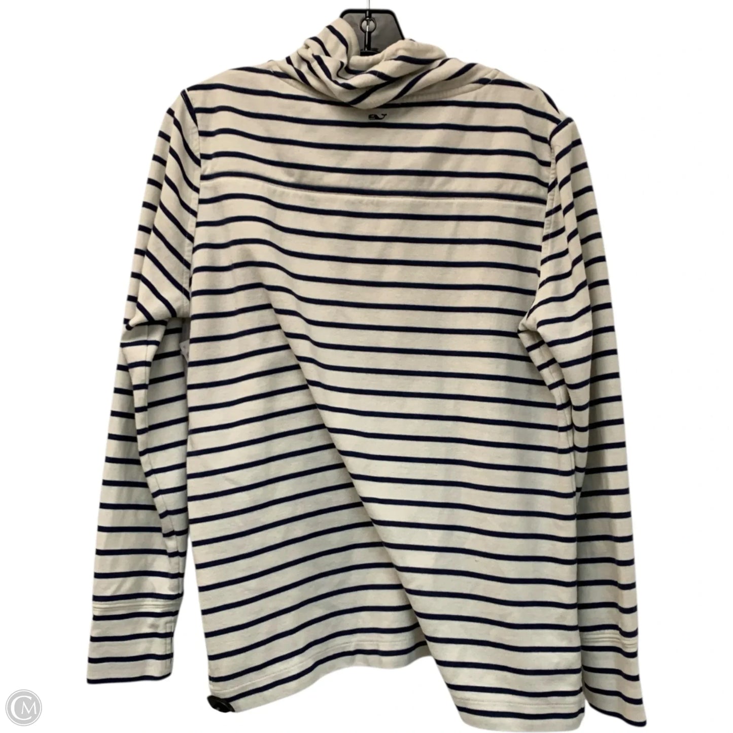 Sweatshirt Collar By Vineyard Vines In Blue & White, Size: M