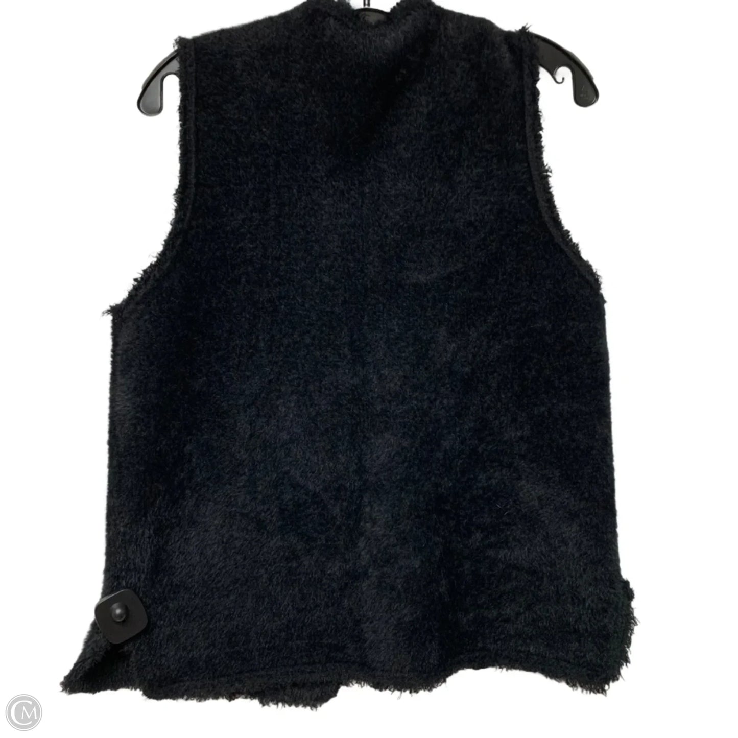 Vest Faux Fur & Sherpa By Max Studio In Black, Size: M