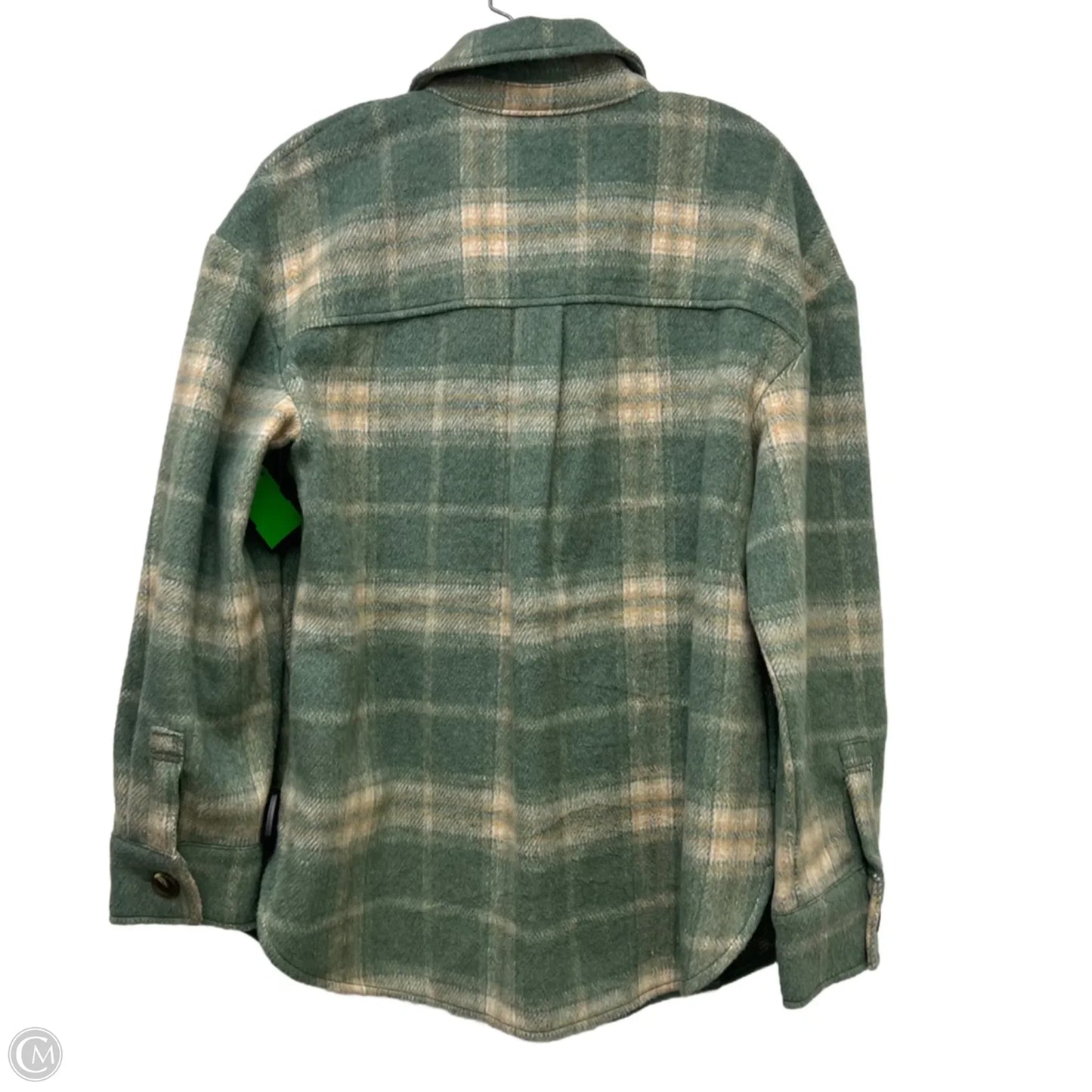 Coat Peacoat By Bp In Green & Tan, Size: M