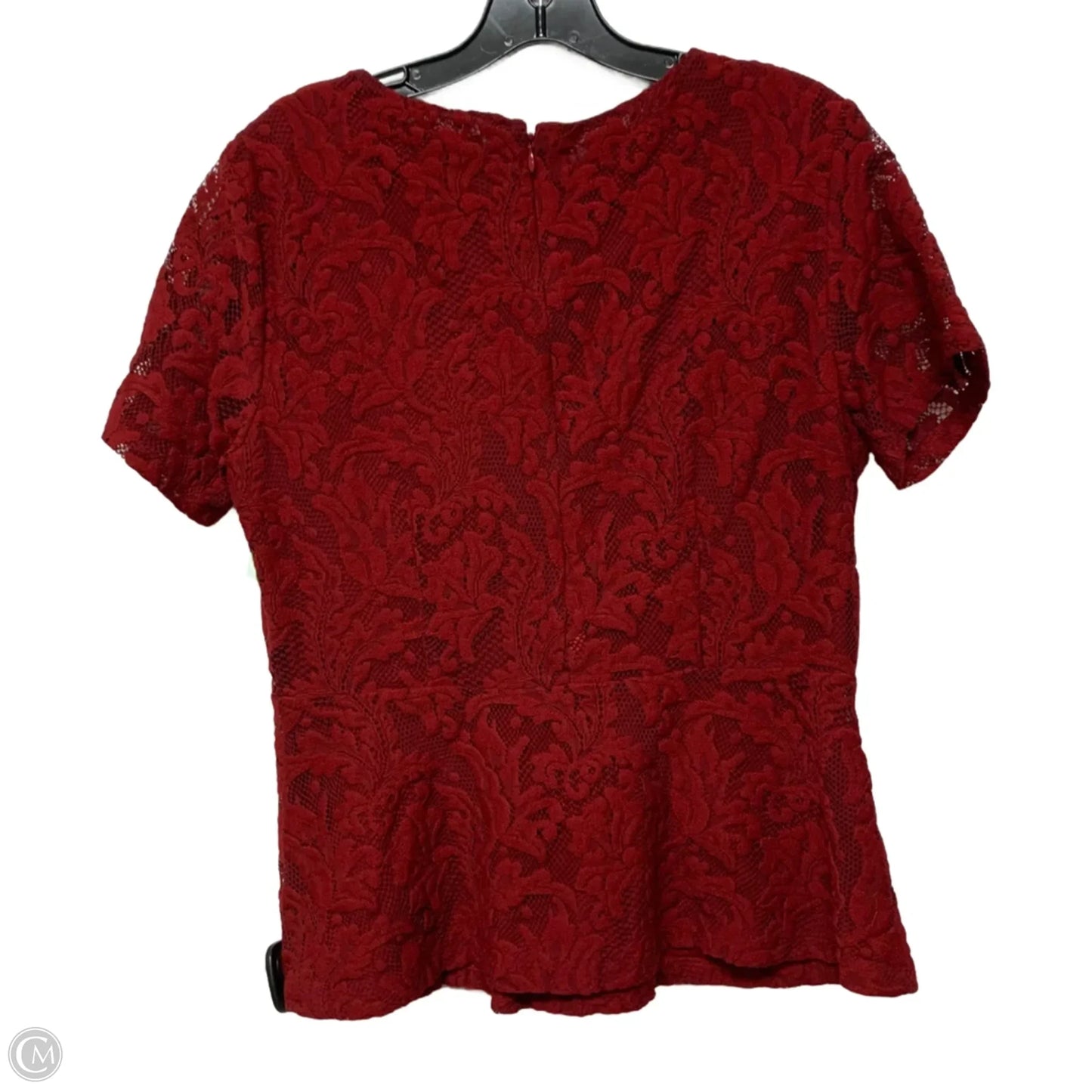 Top Short Sleeve By Ann Taylor In Red, Size: M