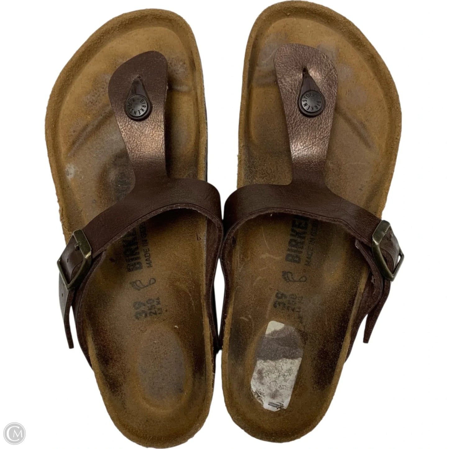 Sandals Flats By Birkenstock In Brown, Size: 8.5