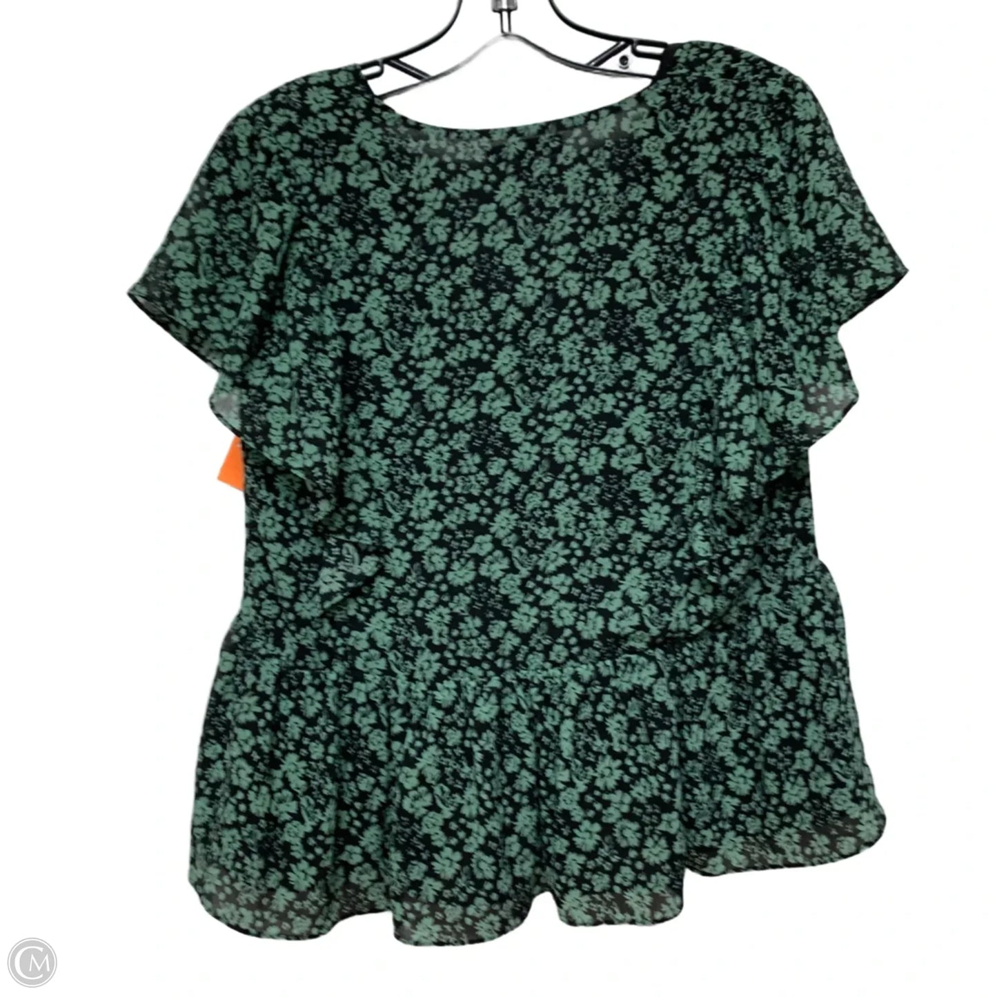 Top Short Sleeve By Madewell In Black & Green, Size: S