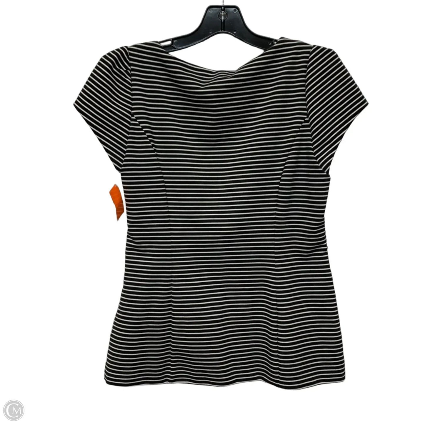 Top Short Sleeve By White House Black Market In Black & White, Size: S