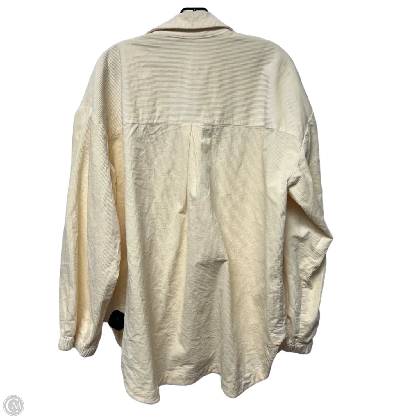 Jacket Shirt By Maeve In Cream, Size: Xl