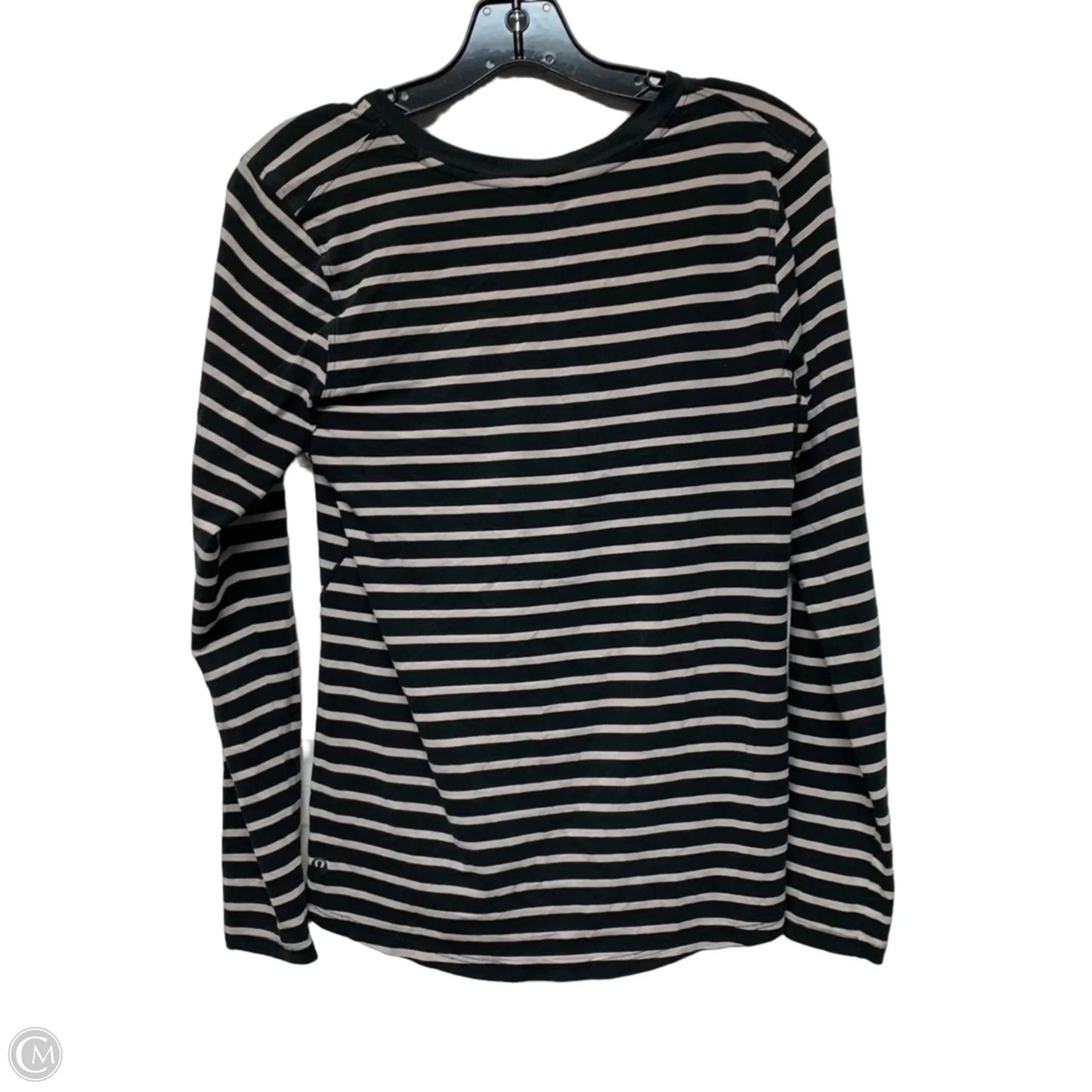 Athletic Top Long Sleeve Crewneck By Lululemon In Striped Pattern, Size: M