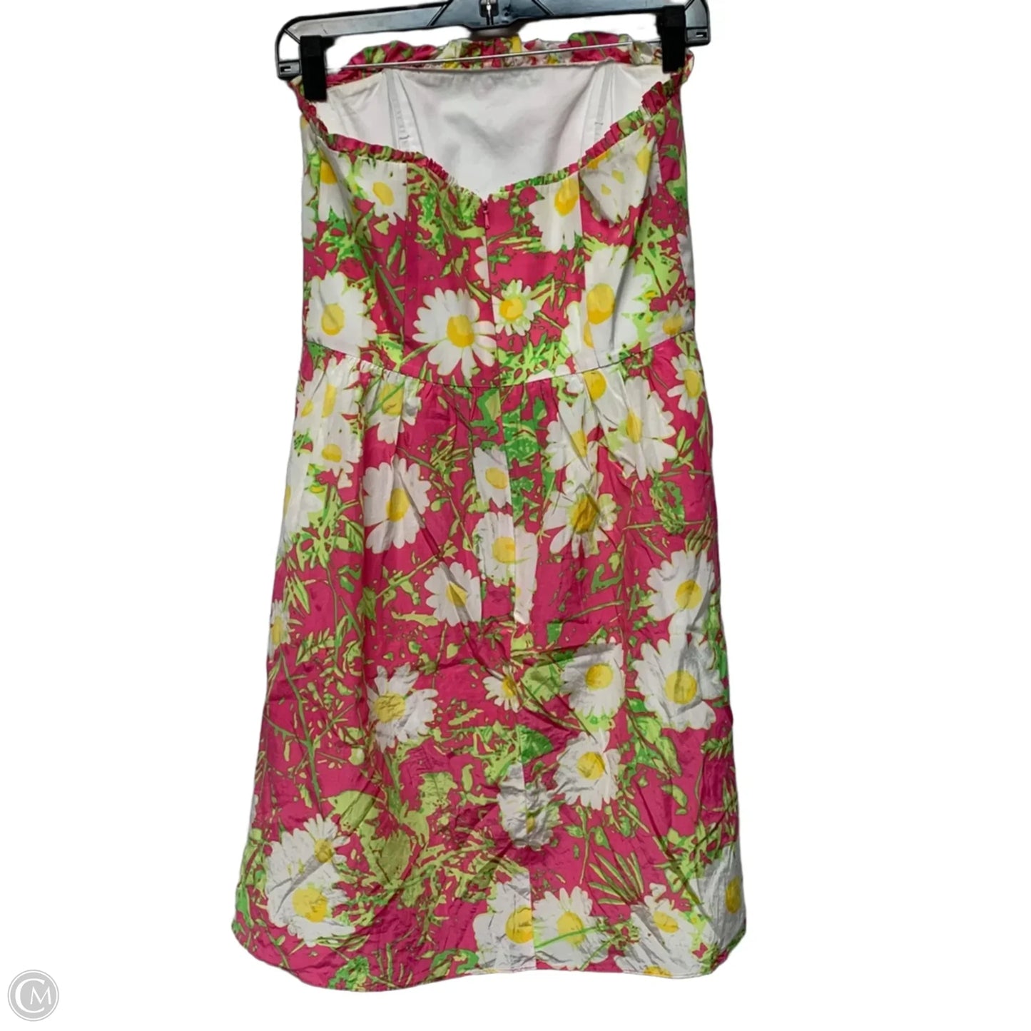 Dress Designer By Lilly Pulitzer In Pink & White, Size: M