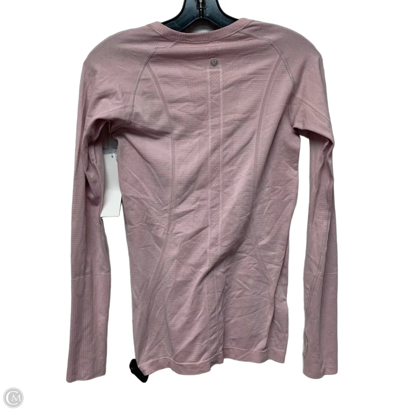 Athletic Top Long Sleeve Collar By Lululemon In Pink, Size: S