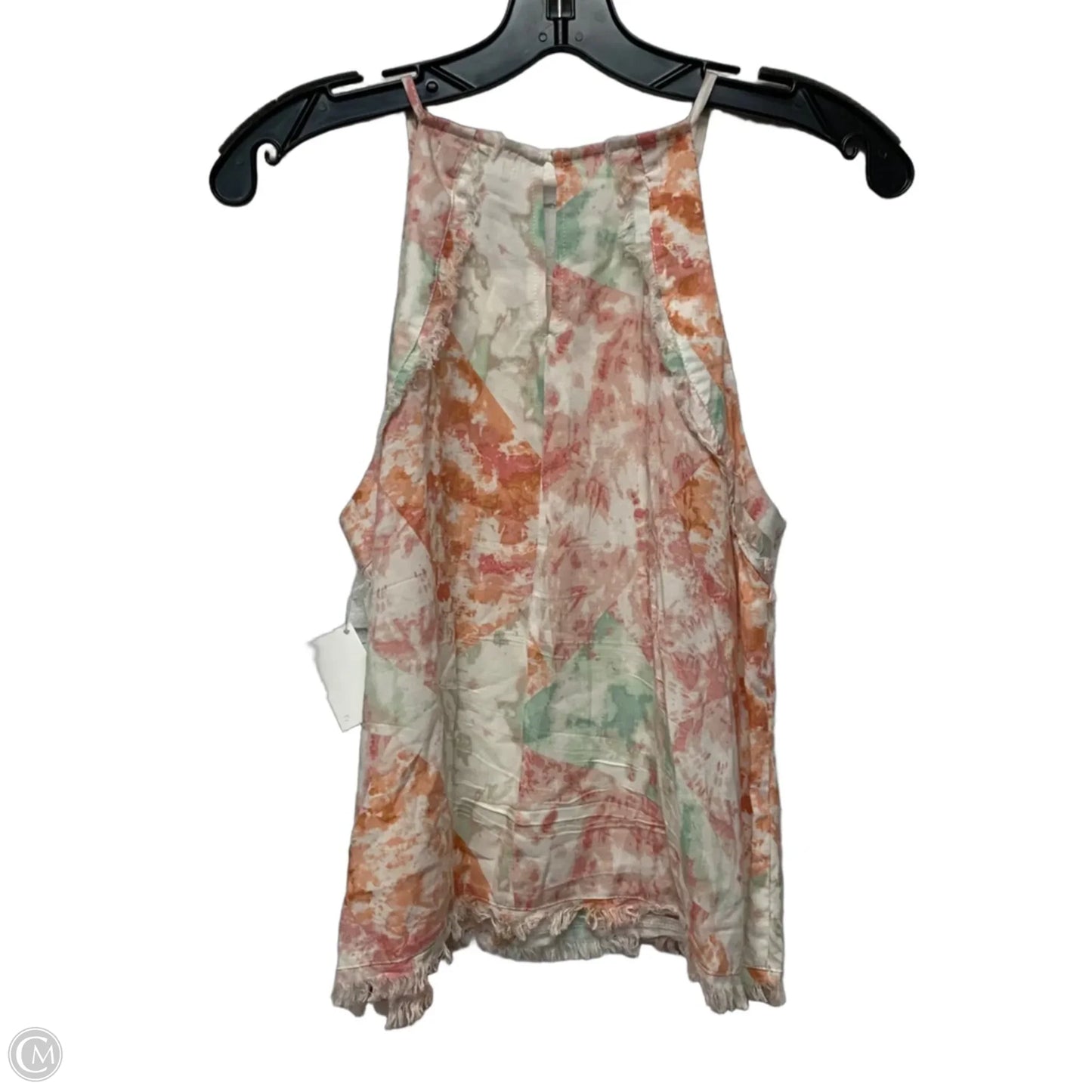 Top Sleeveless By Vestique In Green & Orange, Size: S