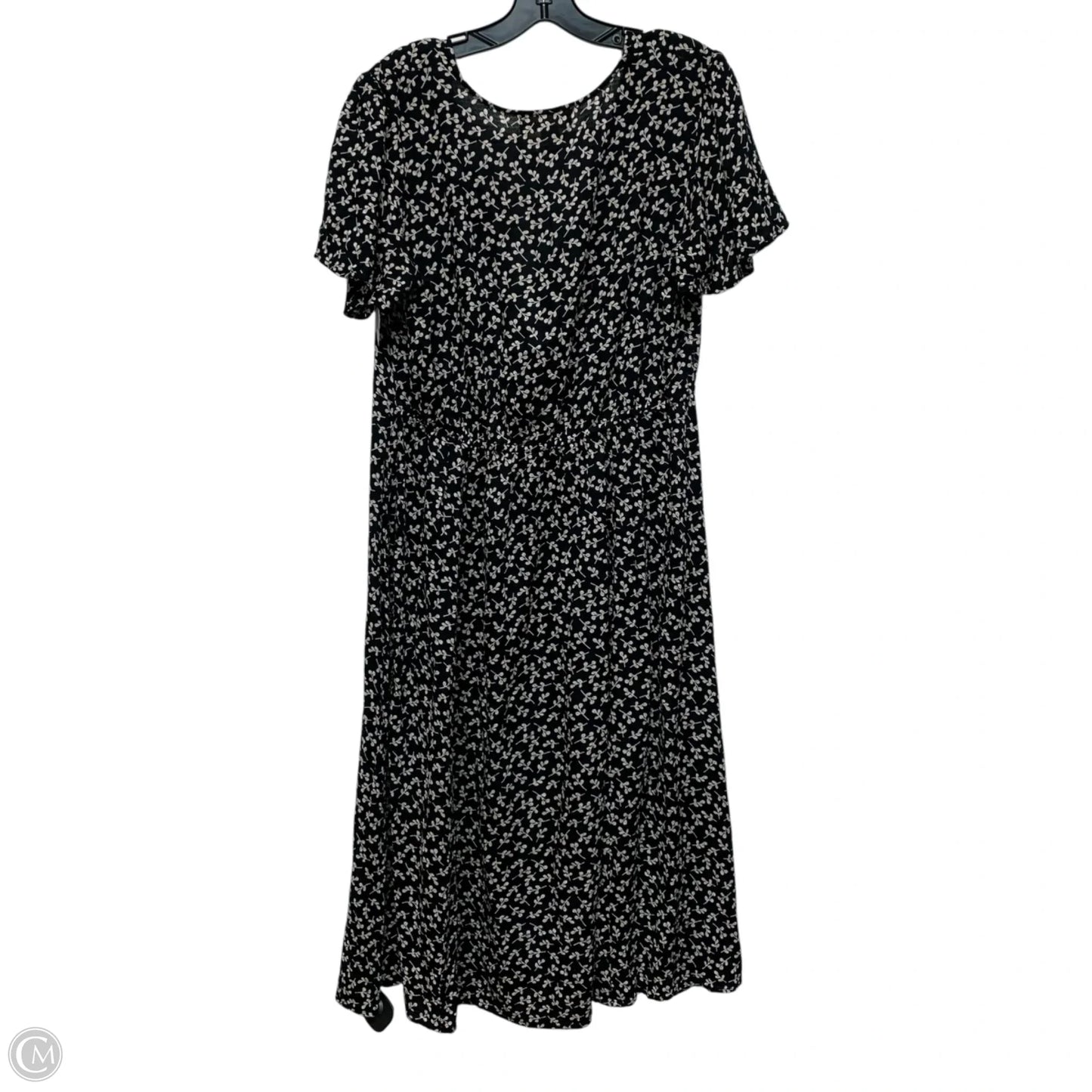 Dress Casual Midi By Bog Collective In Black & White, Size: L