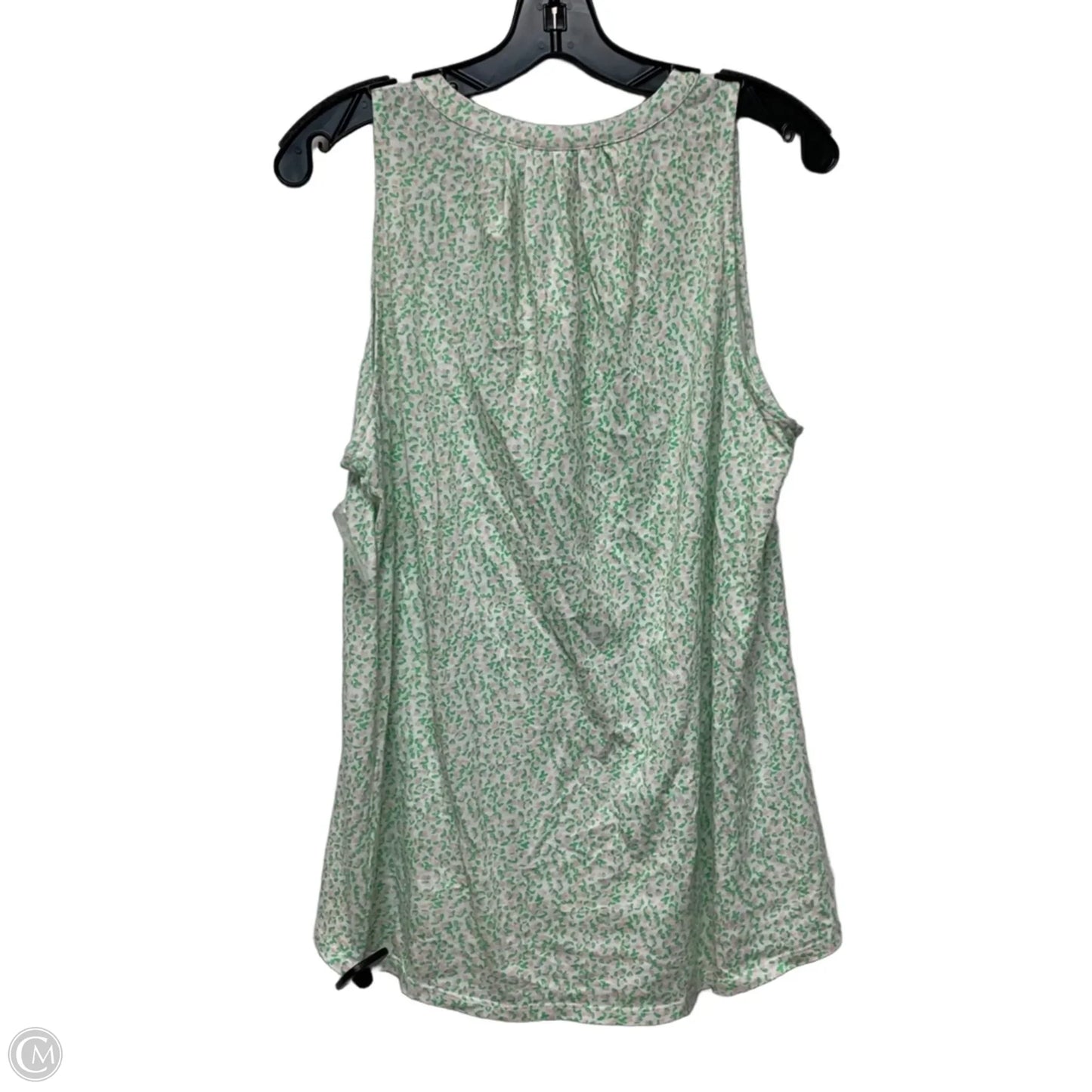 Top Sleeveless By Crown And Ivy In Green & White, Size: M