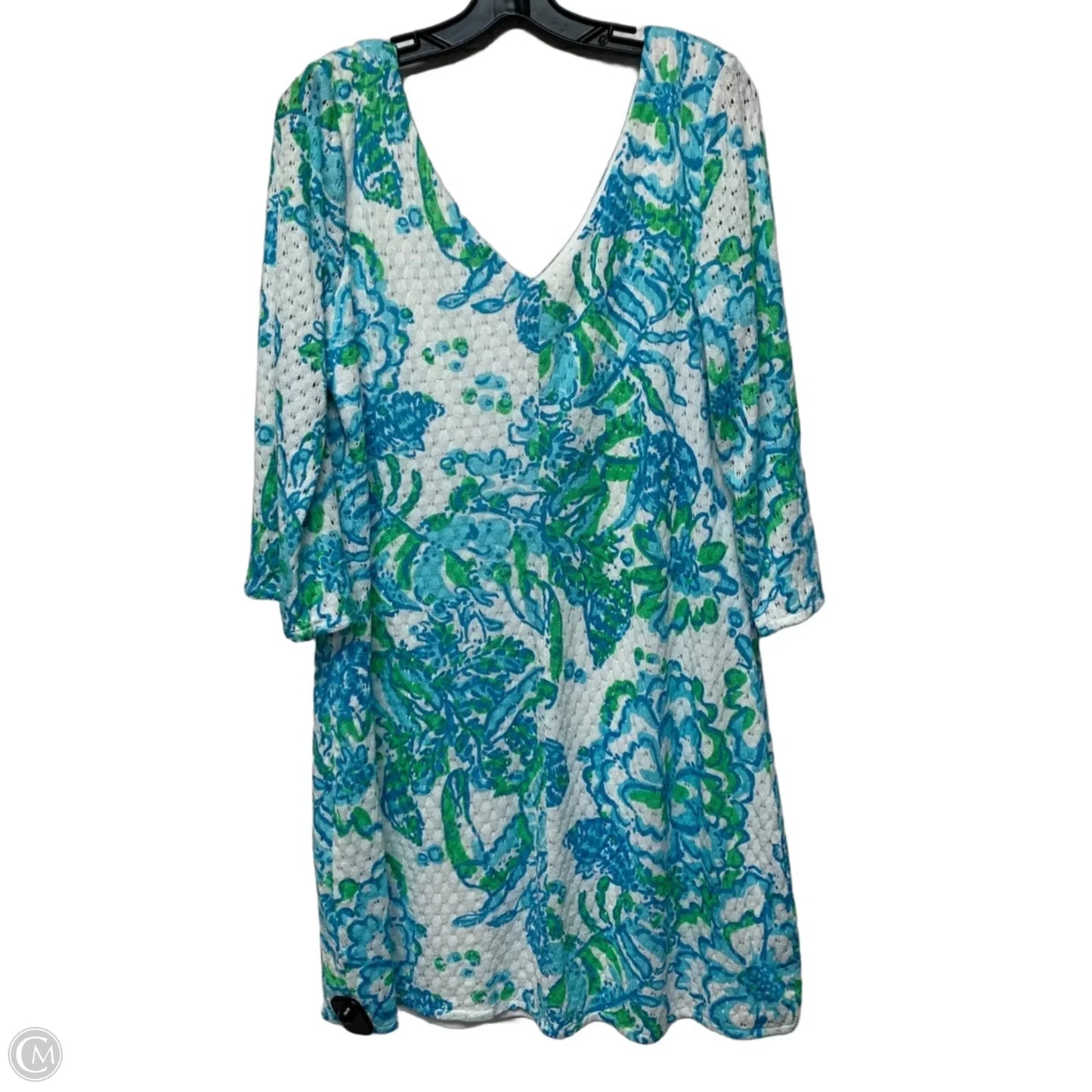 Dress Designer By Lilly Pulitzer In Blue & Green, Size: Xl