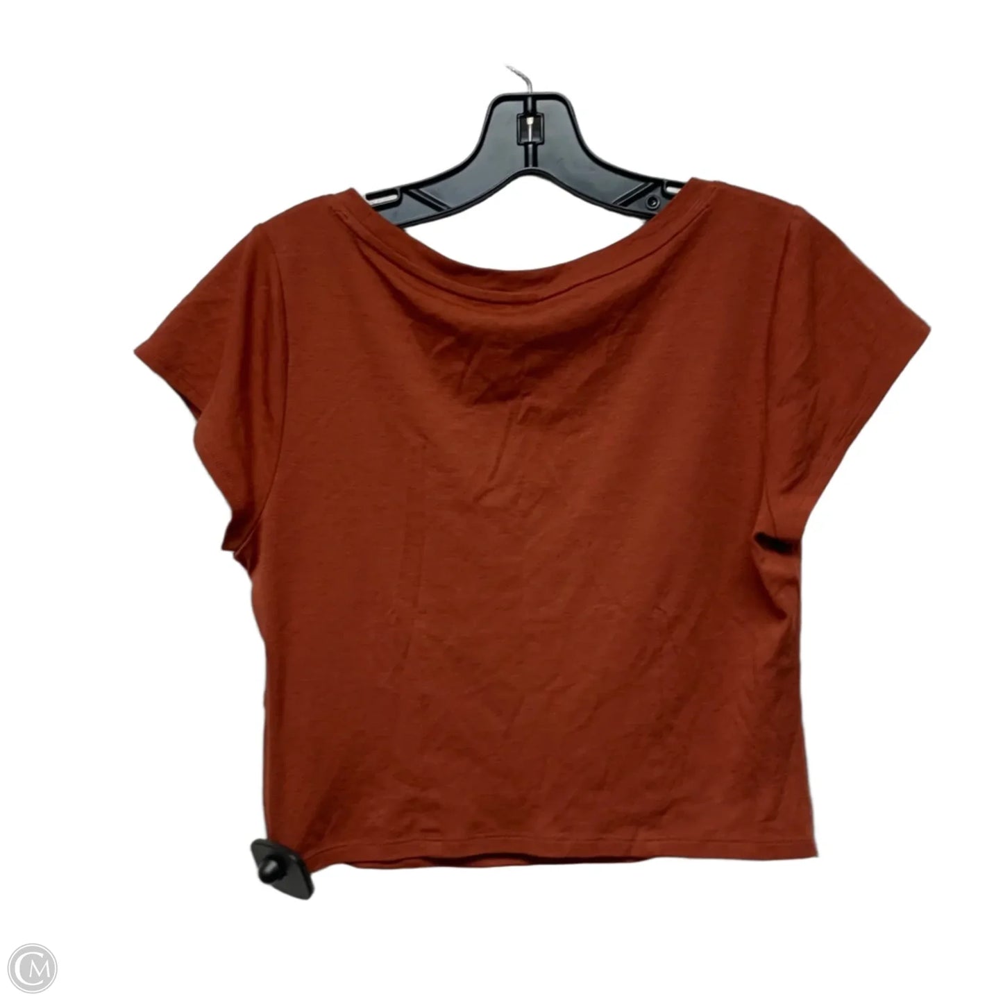Top Short Sleeve By Anthropologie In Orange, Size: M