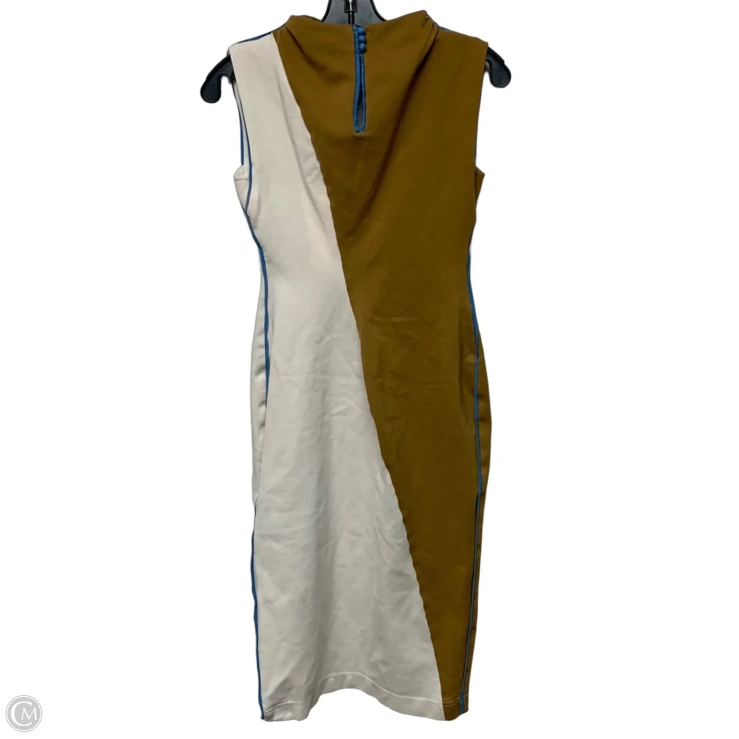 Dress Casual Midi By Maeve In Brown & Cream, Size: Xsp