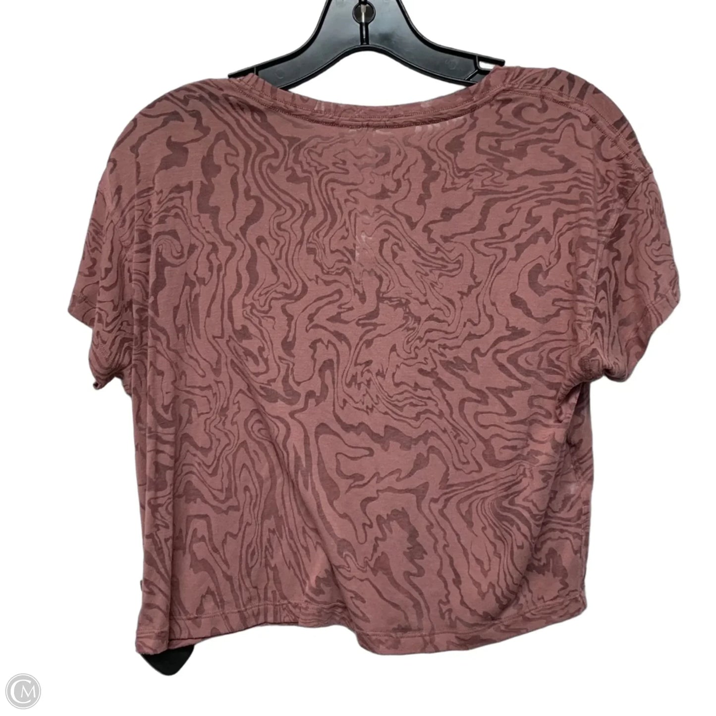Athletic Top Short Sleeve By Lululemon In Pink, Size: S