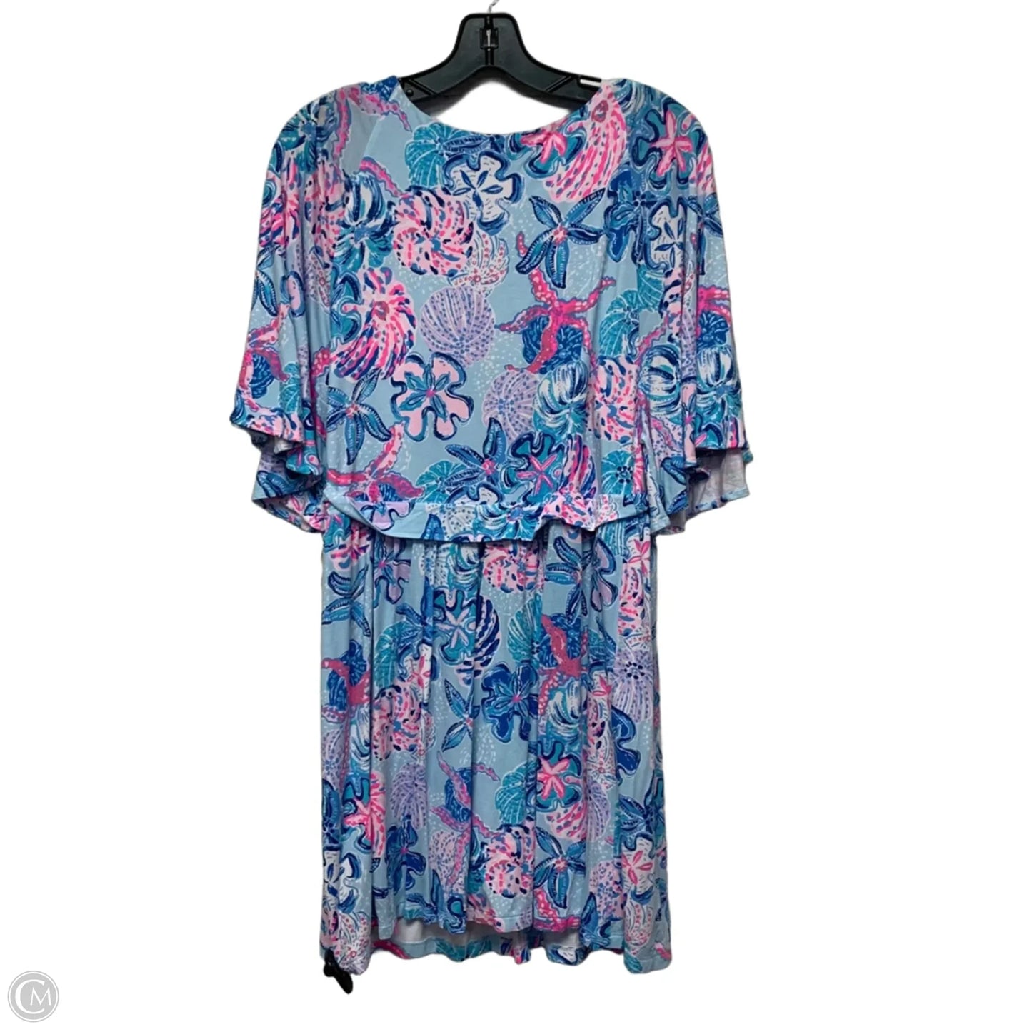 Romper Designer By Lilly Pulitzer In Blue & Pink, Size: L