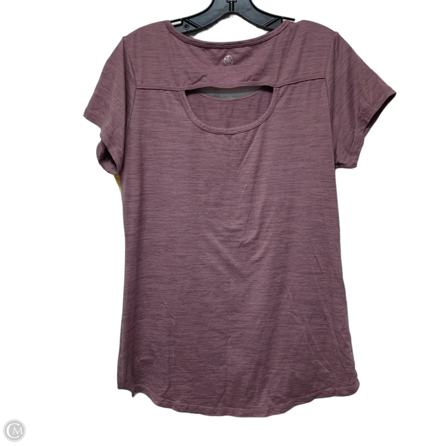 Athletic Top Short Sleeve By Gaiam In Purple, Size: L