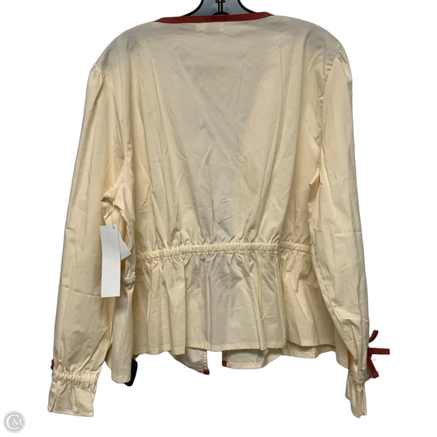 Top Long Sleeve Designer By Spartina In Cream, Size: 1x