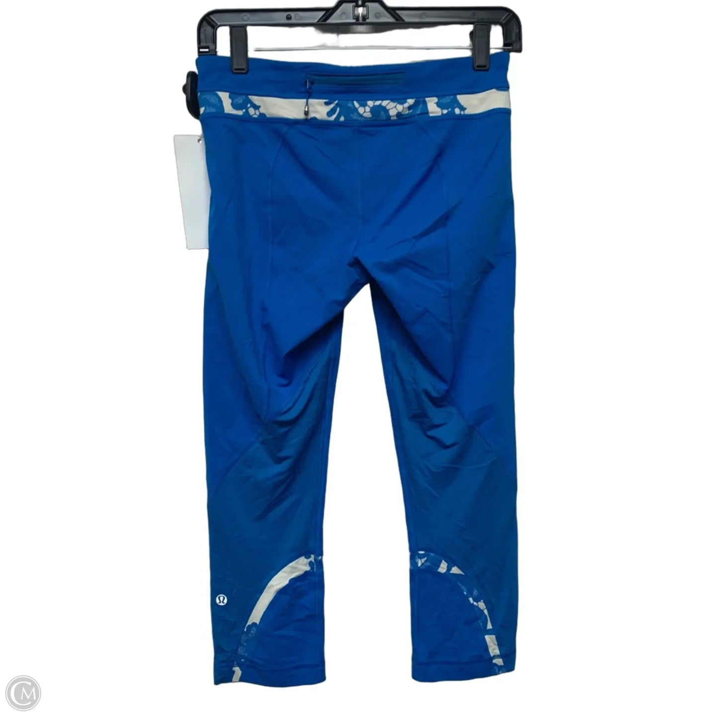 Athletic Leggings Capris By Lululemon In Blue & White, Size: M