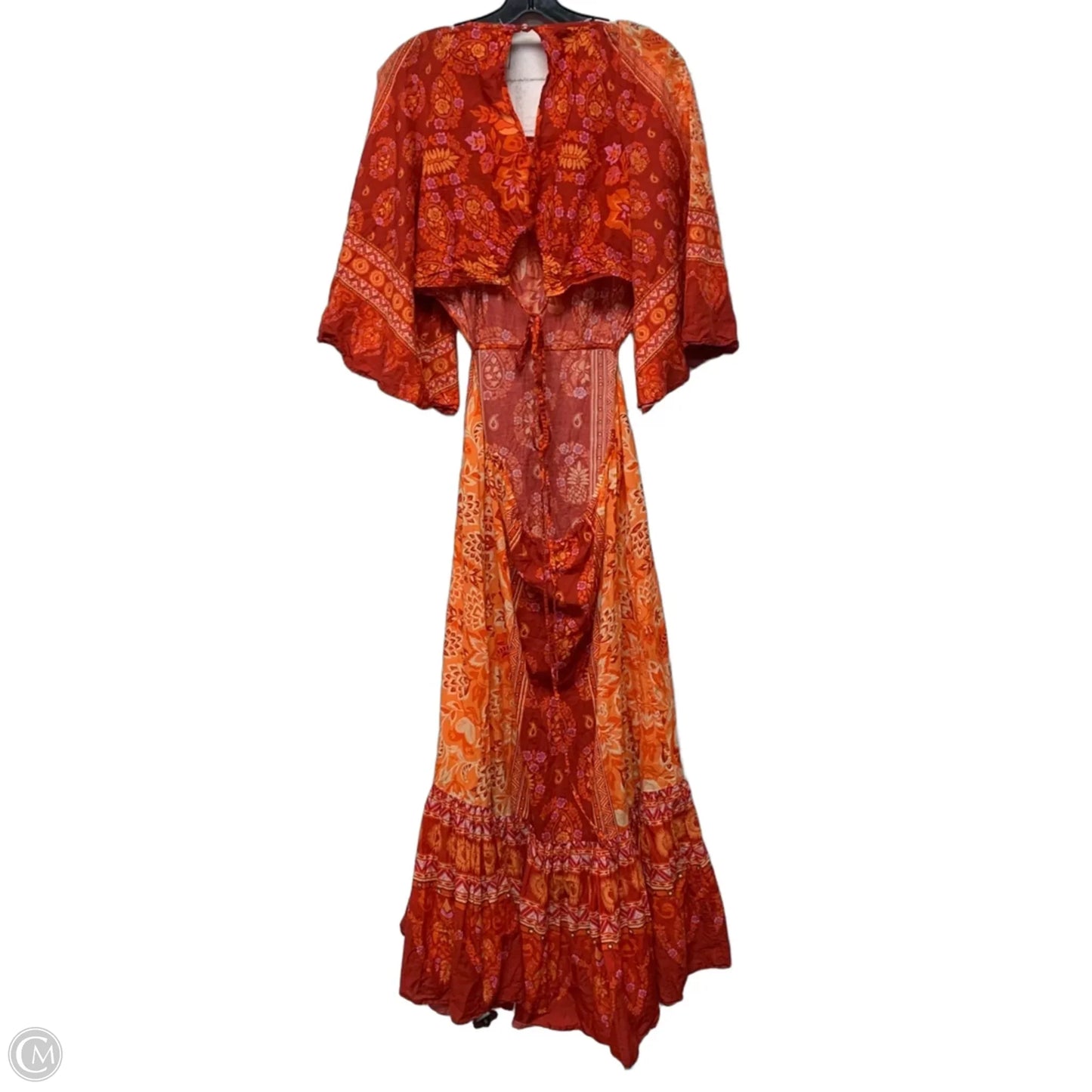 Dress Designer By Farm Rio In Orange & Purple, Size: L