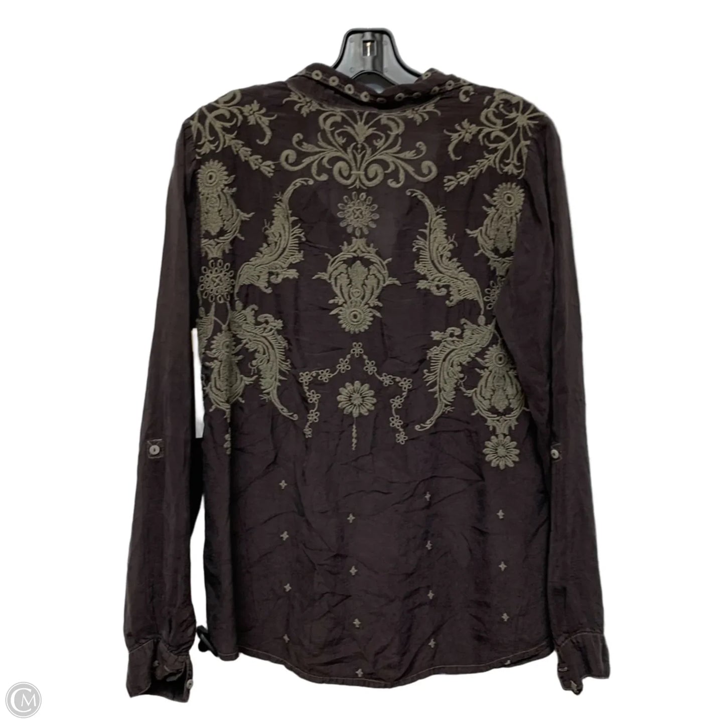 Top Long Sleeve Designer By Johnny Was In Brown, Size: S