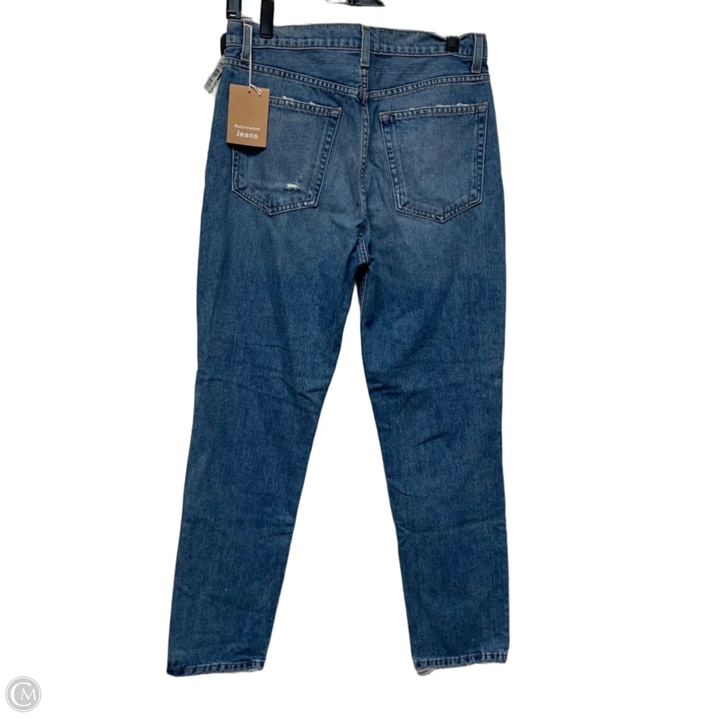 Jeans Straight By Reformation In Blue Denim, Size: 8