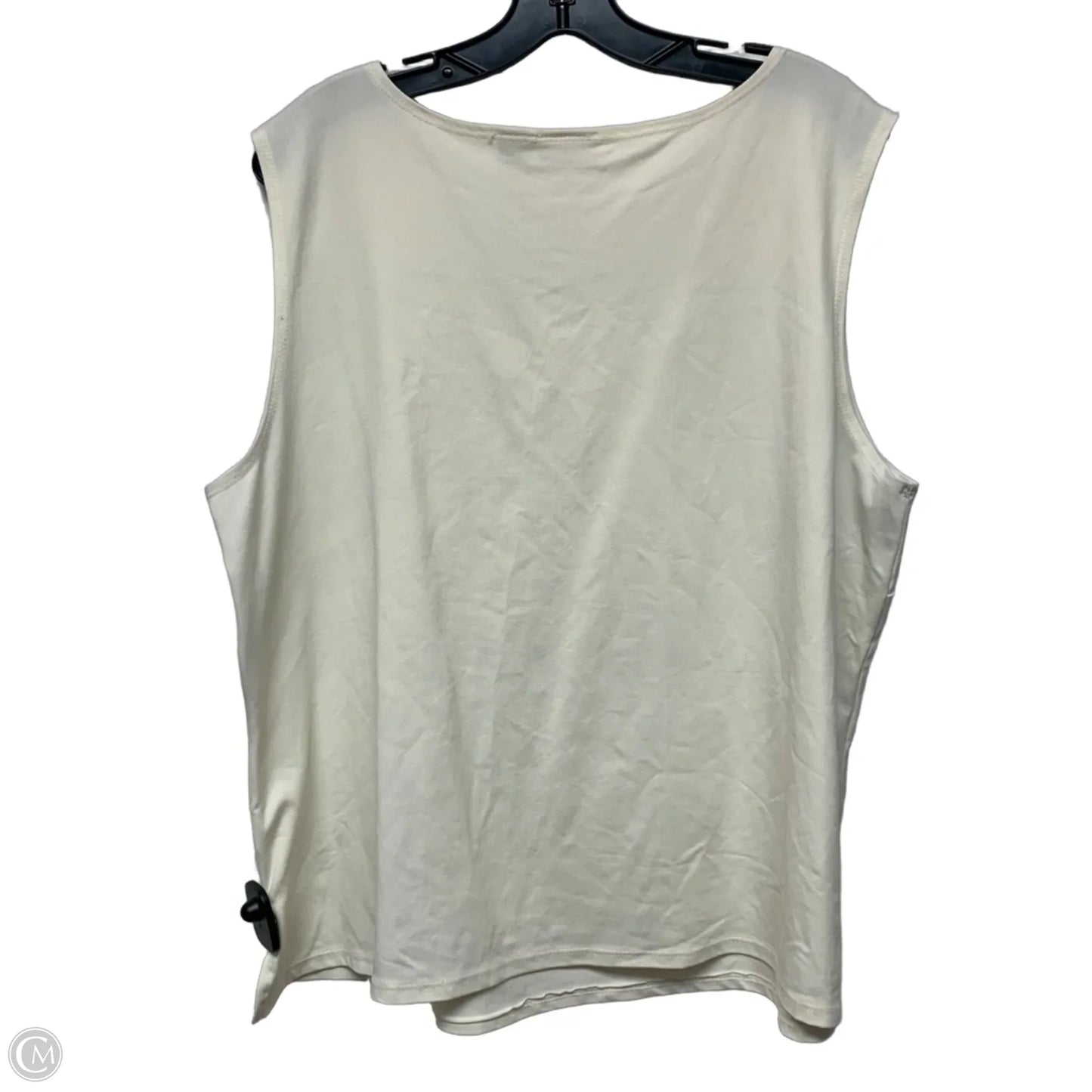 Top Sleeveless Basic By Kim Rogers In Cream, Size: 3x